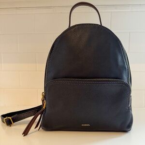 Fossil Pebbled Leather Backpack NEW
